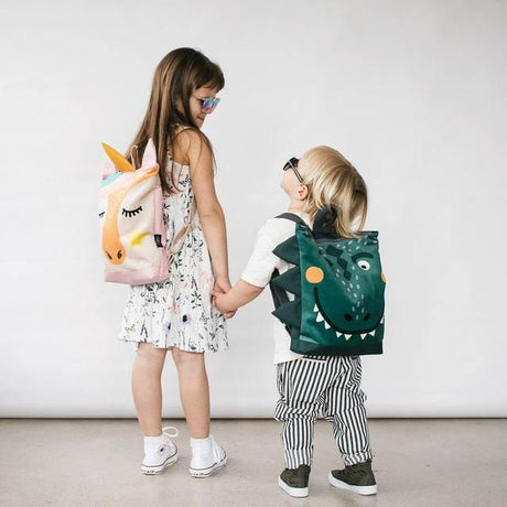 Kids Backpack – Dinosaur, Velvet & Waterproof Polyester, Adjustable Straps, Small & Large Sizes, Made for Adventurous Kids - Hilstor