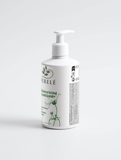 Moisturising Conditioner with Organic Aloe, Argan Oil & Wheat Protein – Smooths & Nourishes Dry Ends – COSMOS NATURAL Certified, Made in Europe by Verelé, 300 ml / 10.14 fl oz - Hilstor