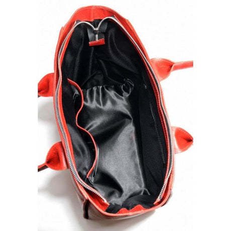 Leather Handbag No. 35-29 – Cognac, Natural Leather with Front Zipper Pocket, Handmade in Estonia by Papillon - Hilstor