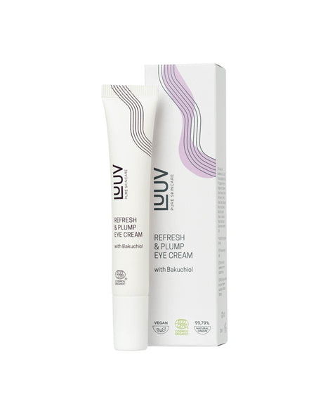 Refresh & Plump Eye Cream – Hydrating & Anti-Aging | Bakuchiol & Hyaluronic Acid | COSMOS ECOCERT Certified | 20ml, Made in Europe - Hilstor