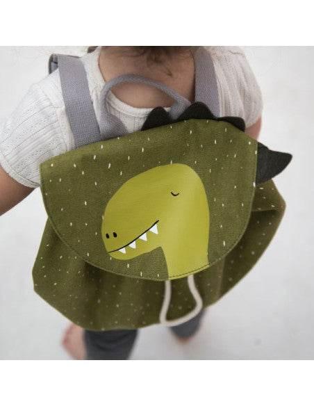 Mr Dino Mini Drawstring Backpack | Lightweight & Roomy Kids Bag | Water-Repellent Design | Perfect for Adventures & Snacks - Hilstor