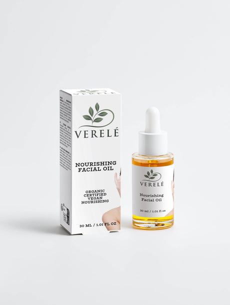 Nourishing Facial Oil with 11 Organic Certified Oils & Berry Extract – Intense Hydration & Glow – COSMOS ORGANIC Certified, Made from Natural Ingredients in Europe by Verelé, 30 ml / 1.01 fl oz - Hilstor