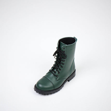Forest Green Leather Boots – All-Year Wear – Waterproof & Durable – Made in Europe - Hilstor