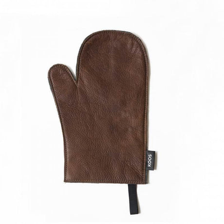 Leather Oven Mitten – Heat-Resistant & Durable, Made in Europe | Wool & Leather, Various Colors - Hilstor