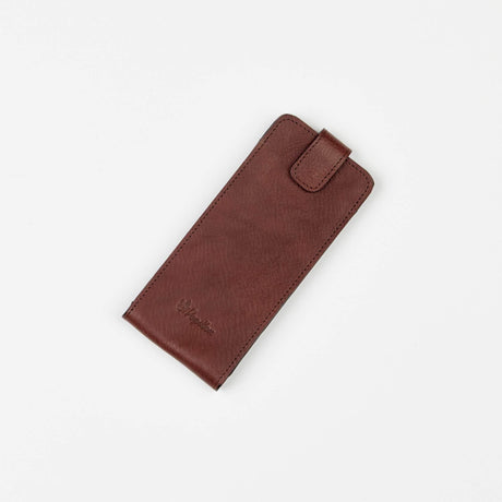 Leather Glasses Case 24-25 – Full Leather with Snap Fastener, Handmade in Europe by Papillon - Hilstor