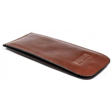 Leather Glasses Case 96-72 – Handmade Full Leather, Snap Button Closure, Made in Europe - Hilstor
