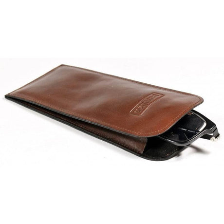 Leather Glasses Case 96-72 – Handmade Full Leather, Snap Button Closure, Made in Europe - Hilstor