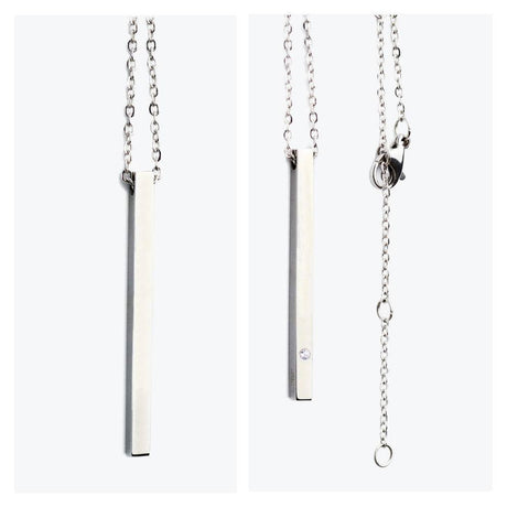 Stainless Steel Pendant Necklace – 50 cm Length – Adjustable & Durable – Made in Europe - Hilstor