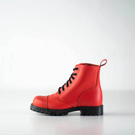 Red Aviator Boots - Unisex, Water-Repellent Leather | Durable European Craftsmanship - Hilstor
