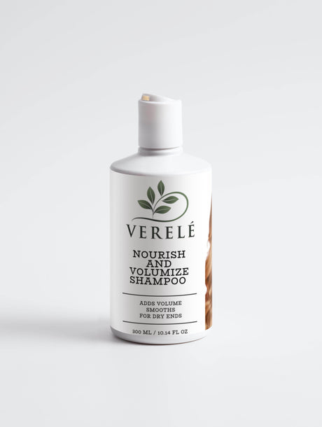 Nourish and Volumize Shampoo with Organic Betaine & Wheat Protein – Adds Volume & Softness – COSMOS NATURAL Certified, Made in Europe by Verelé, 300 ml / 10.14 fl oz - Hilstor