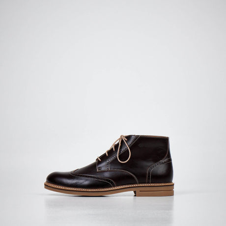 Dark Brown Ankle Boots 424 – Water-Repellent Chukka Boots, Made in Estonia | Comfortable & Stylish - Hilstor