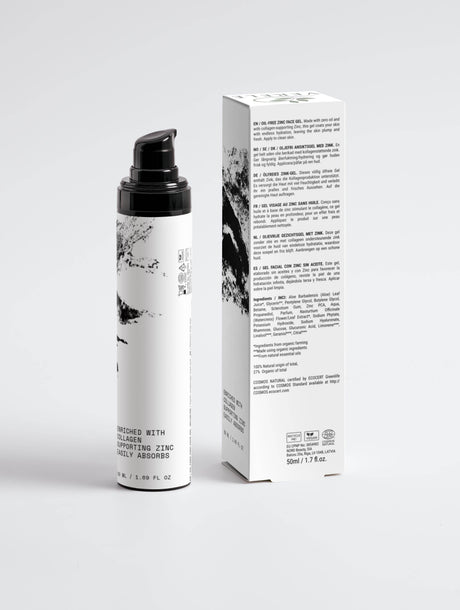 Oil-Free Zinc Face Gel for Men with Aloe & Hyaluronic Acid – Hydrating & Collagen-Supporting – COSMOS NATURAL Certified,Made from Natural Ingredients in Europe by Verelé, 50 ml / 1.69 fl oz - Hilstor