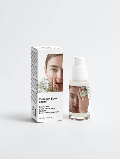 Collagen Boost Serum with Hyaluronic Acid & Sodium PCA – Hydrating & Quick-Absorbing – COSMOS NATURAL Certified, Made from Natural Ingredients in Europe by Verelé, 30 ml / 1.01 fl oz - Hilstor