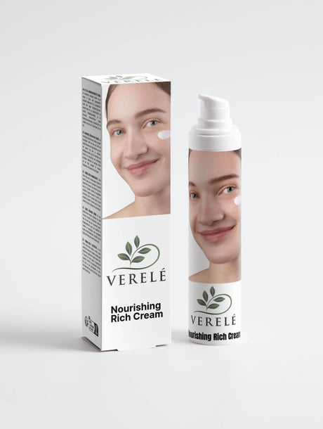Nourishing Rich Cream with Organic Cloudberry, Shea & Cocoa Butter – Deep Hydration & Skin Barrier Protection – COSMOS NATURAL Certified, Made in Europe by Verelé, 50 ml / 1.69 fl oz - Hilstor