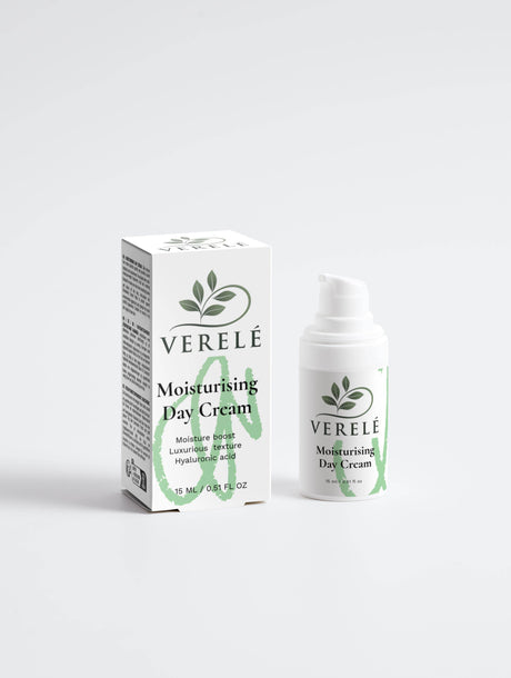 Moisturising Day Cream with Hyaluronic Acid, Rowanberry & Jojoba Oil – Hydrating & Dewy Finish – COSMOS NATURAL Certified, Made from Natural Ingredients in Europe by Verelé, 15 ml / 0.51 fl oz - Hilstor