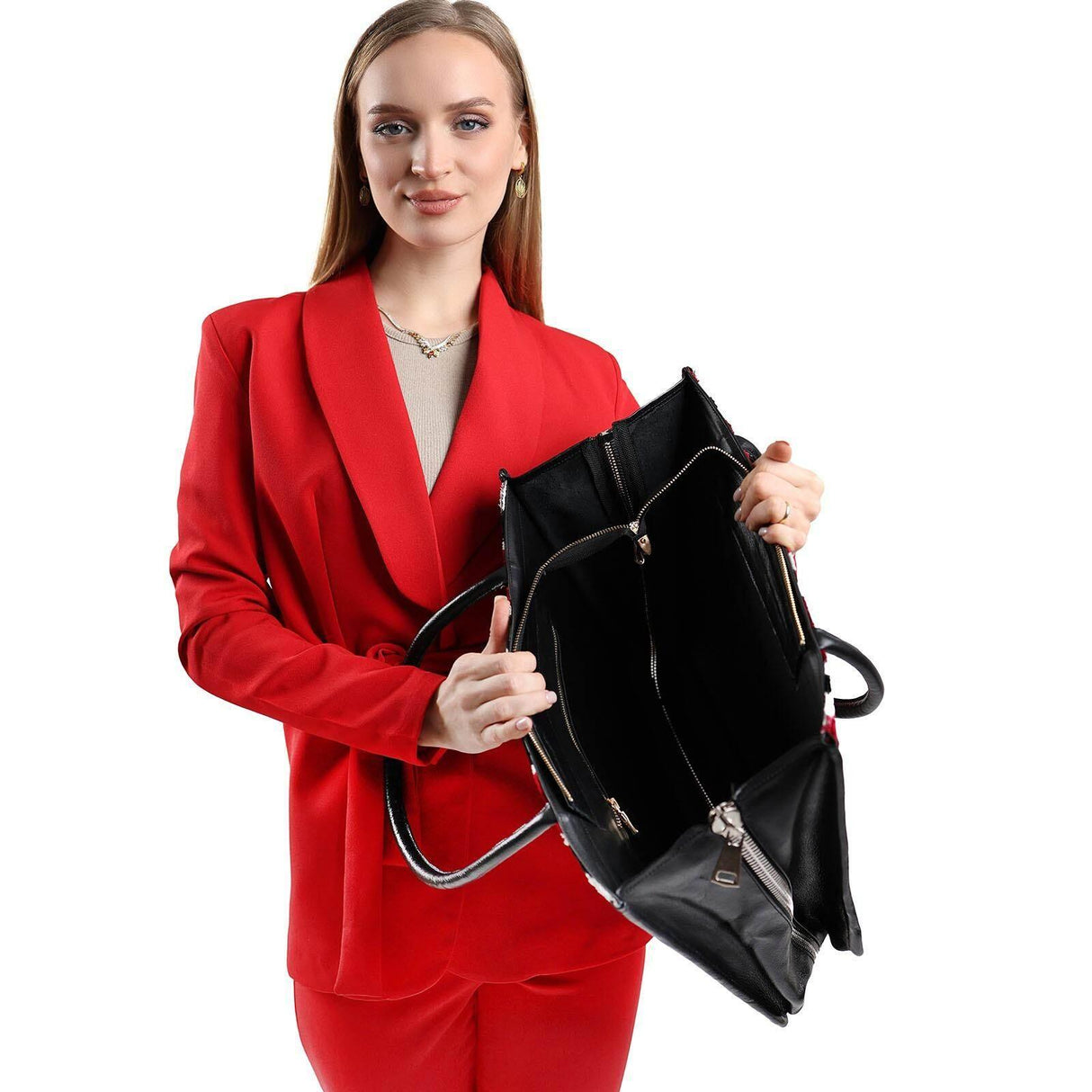 Aaliyah Large Leather & Silk Tote Bag | Spacious & Stylish | Handmade in Turkey | Perfect for Work & Weekend Getaways - Hilstor