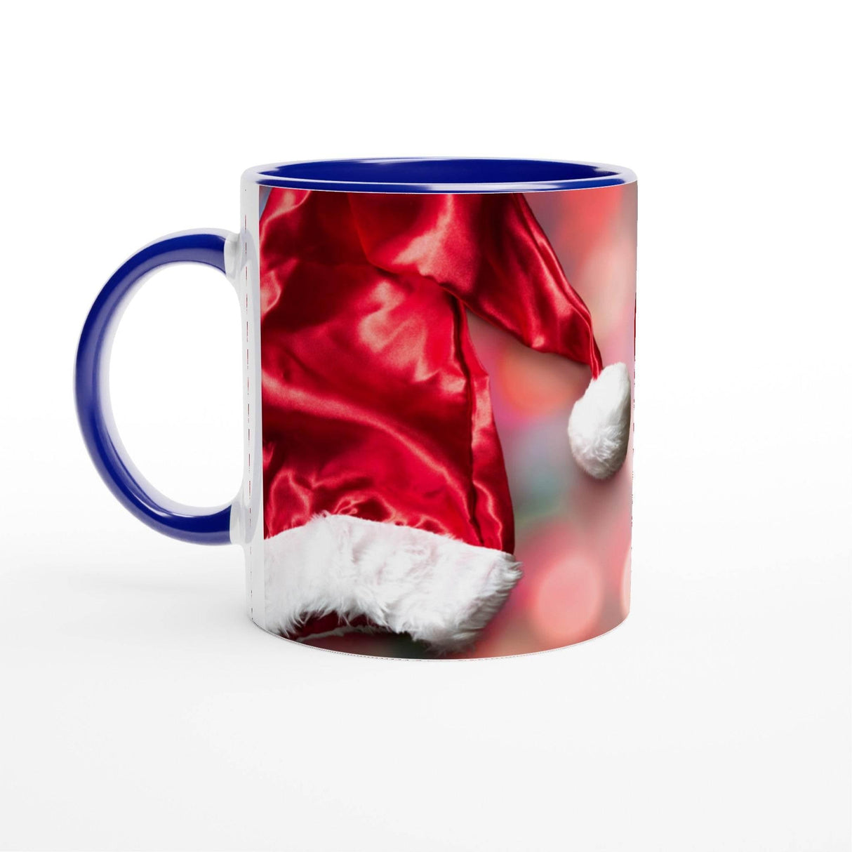 11oz Ceramic Mug - God jul with a colored rim, inside, and handle - Hilstor