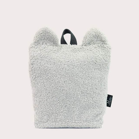 Kids Teddy Backpack – Grey, Soft and Cuddly Companion for Preschool Adventures, Made with Recycled Polyester, Handmade in Europe - Hilstor