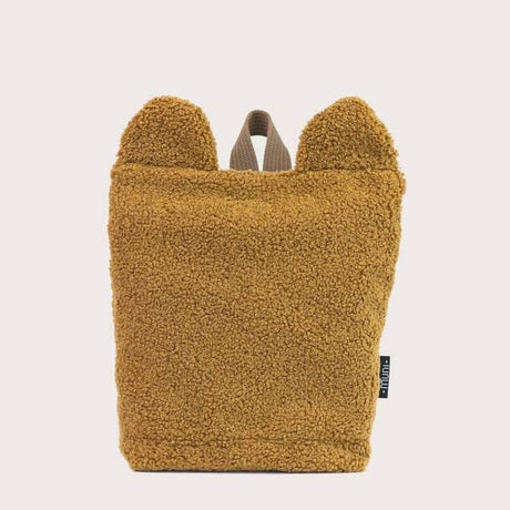 Kids Teddy Backpack – Brown, Soft and Cuddly Companion for Preschool Adventures, Made with Recycled Polyester, Handmade in Europe - Hilstor
