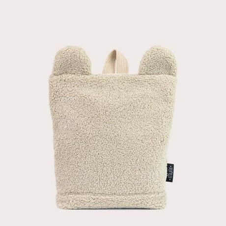 Kids Teddy Backpack – Beige, Soft and Cuddly Companion for Preschool Adventures, Made with Recycled Polyester, Handmade in Europe - Hilstor