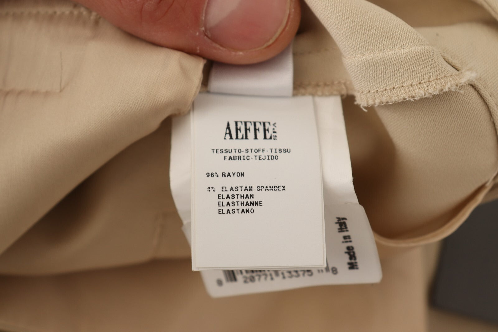 Alberta Ferretti Beige Viscose High Waist Flared Dress Trouser Pants