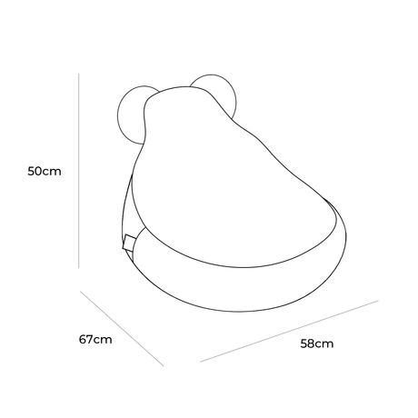 MeowBaby® Bearly Sako Bag – Teddy Grey | Comfortable & Stylish Pouf | Made in Europe - Hilstor