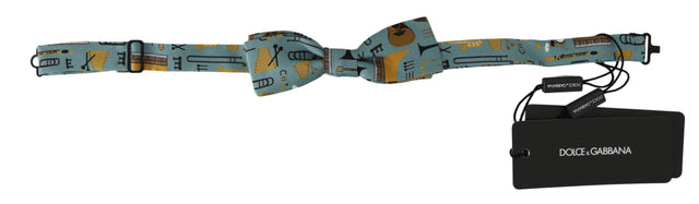 Dolce & Gabbana Elegant Mint Green Jazz Club Silk Bow Tie - Hilstor