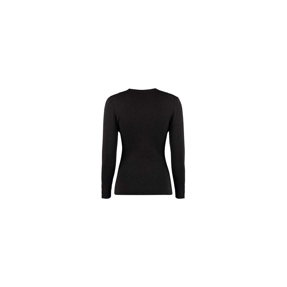 MSGM Black Cotton Wool Polyamide Sweatshirt