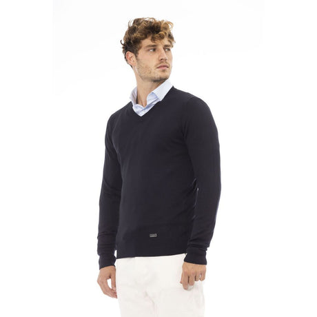 Baldinini Trend Blå Cashmere Sweatshirt