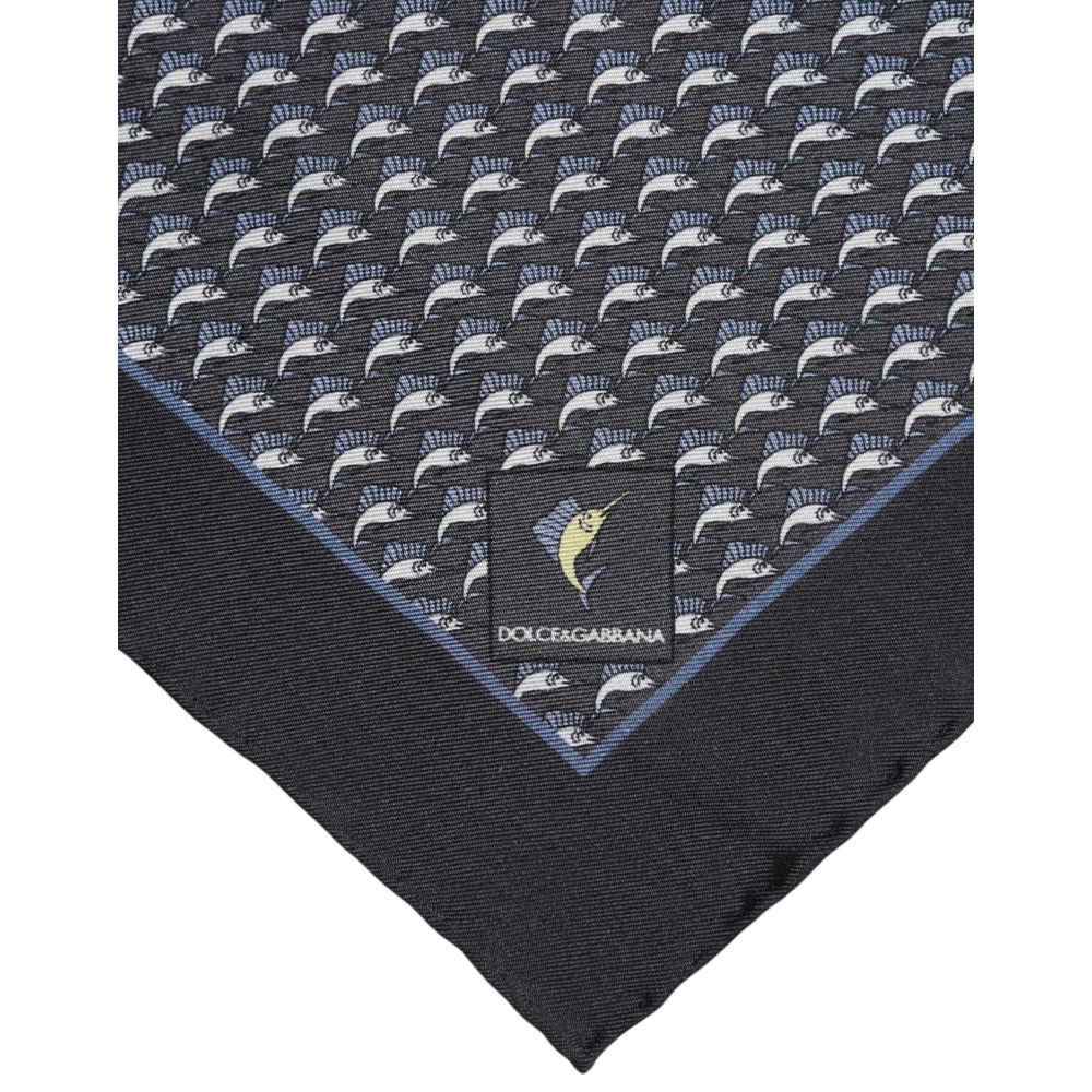 Dolce & Gabbana Black Silk Scarf