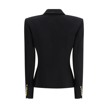 Balmain Black Wool Oves Aries Blazer