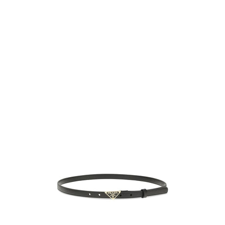 Prada Black Calf Leather Bos Taurus Regular Belt