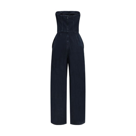 Agolde Blue Cotton Jumpsuit