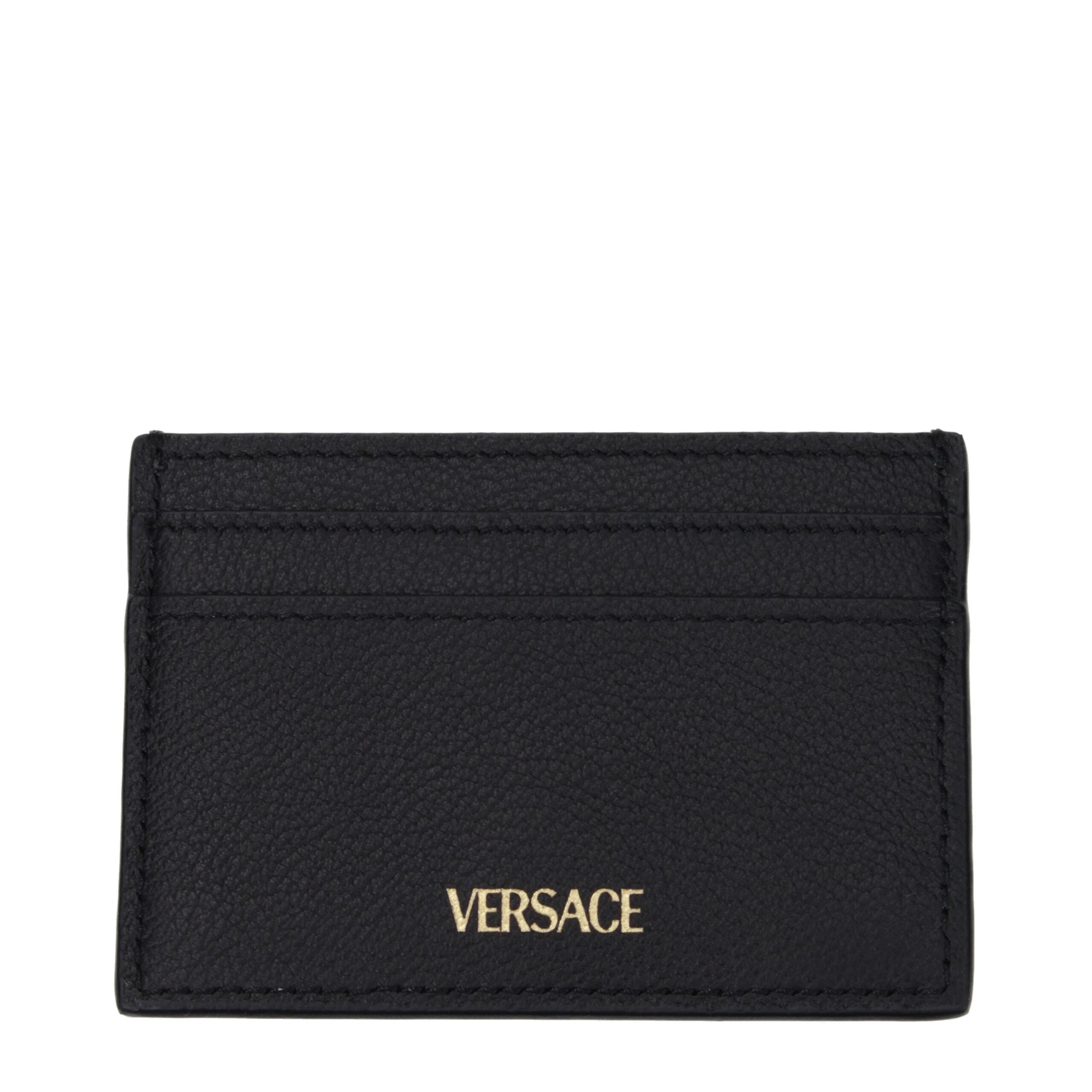 Versace Black Leather Cardholder