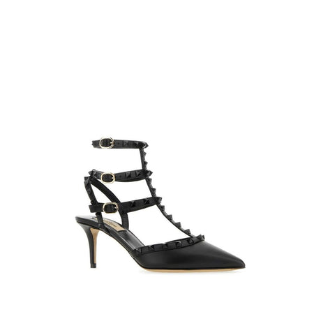 Valentino Garavani Black Calfskin High Heel Pumps