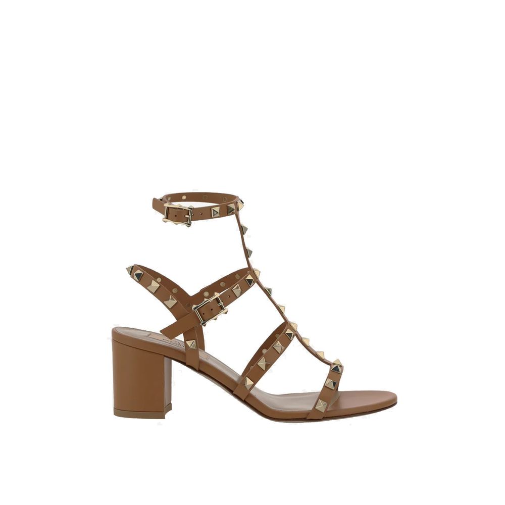 Valentino Garavani Brown Calfskin Platform Sandals