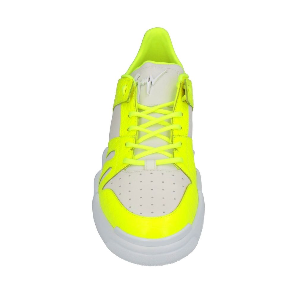 Giuseppe Zanotti White Calfskin Athletic Sneakers