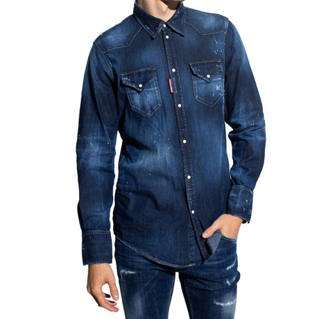 Dsquared² Blue Denim Shirt