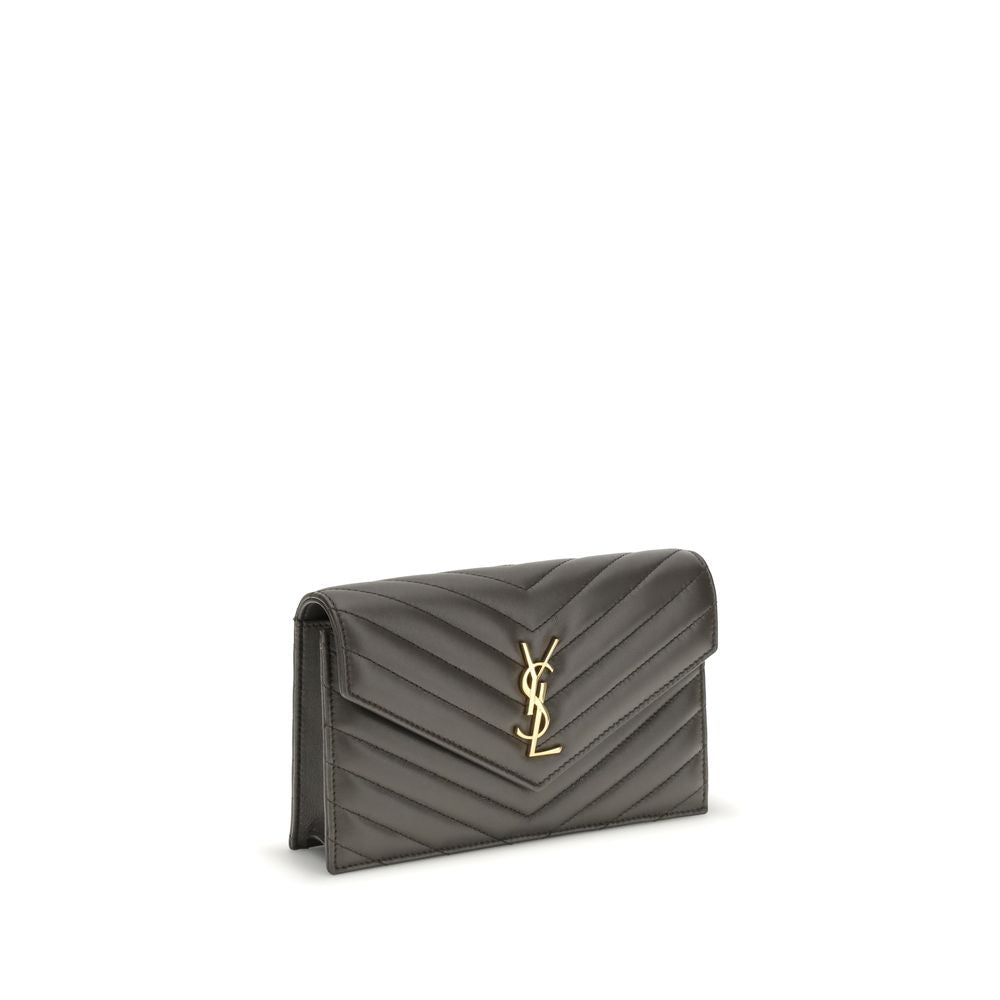 Saint Laurent Black Calf Leather Bos Taurus Wallet