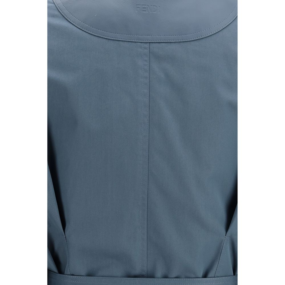 Fendi Light Blue Cotton Coat
