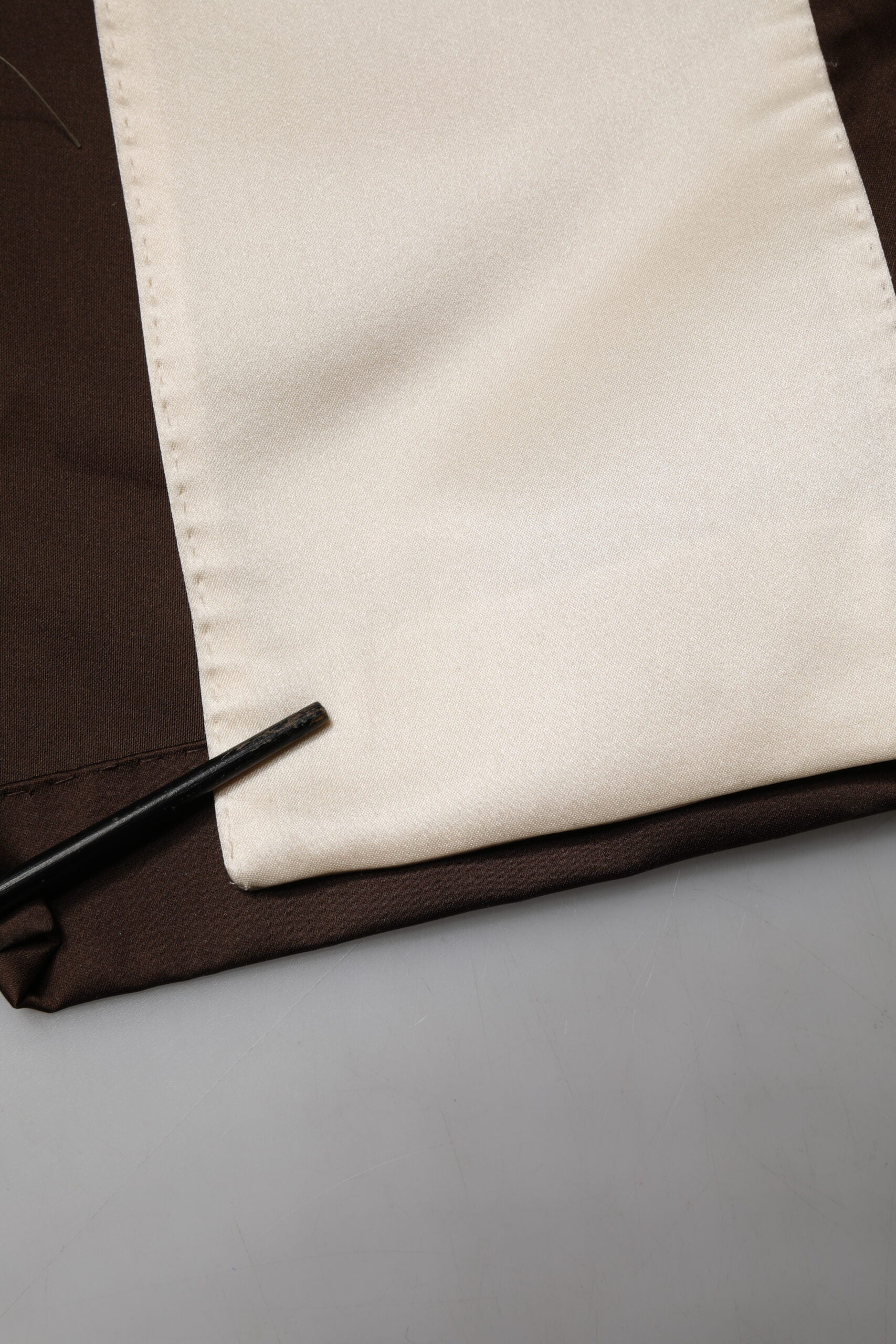 Dolce & Gabbana Brown Cream Lounge Belted Bathrobe Jacket