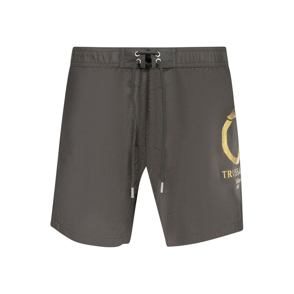 Trussardi Nero Polyester Men's Swim Boxer