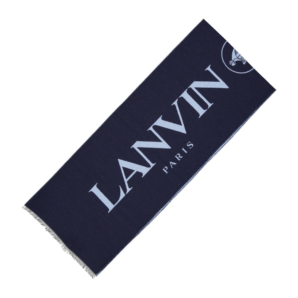 Lanvin Blue Silk Scarf