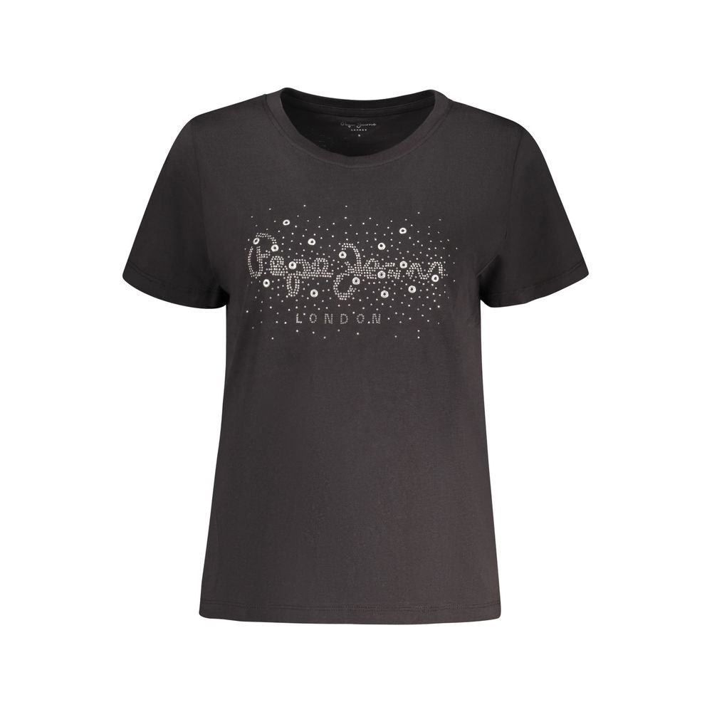 Pepe Jeans Black Cotton Women T-Shirt