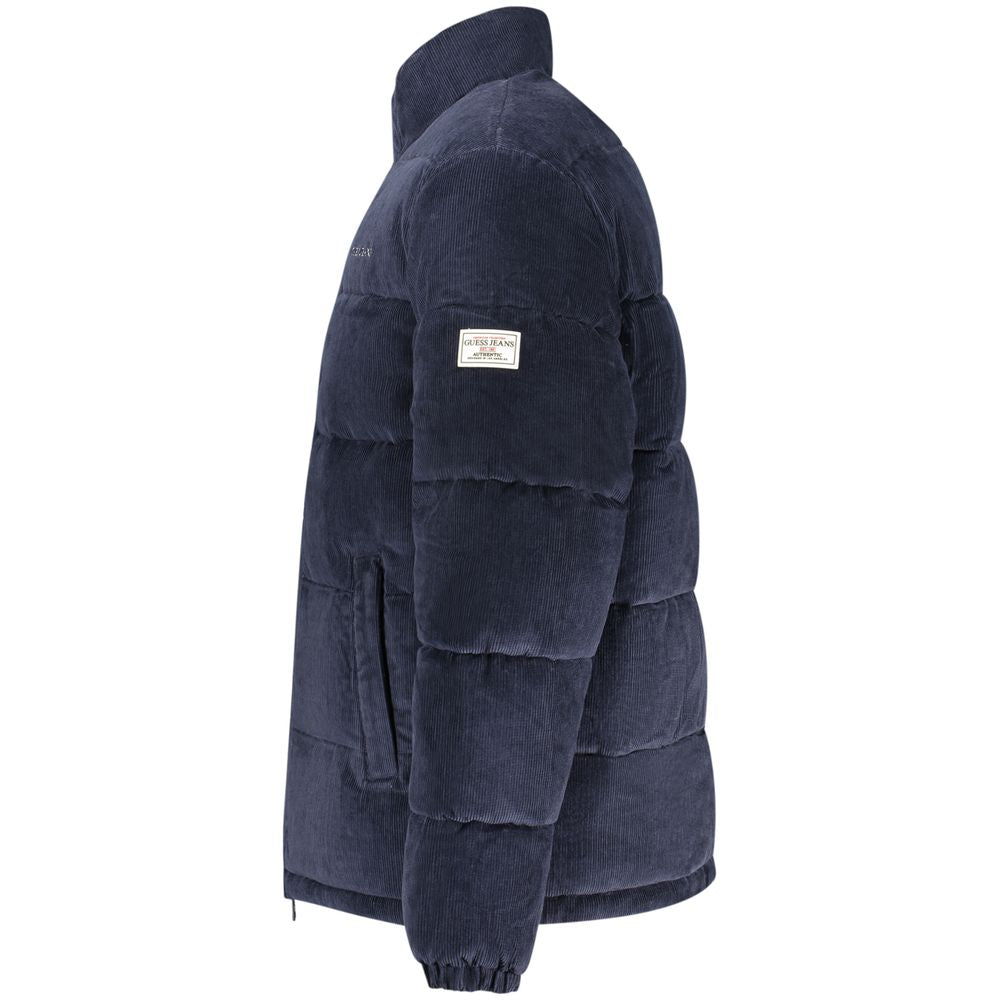 Guess Jeans Blue Polyester Shell Jacket