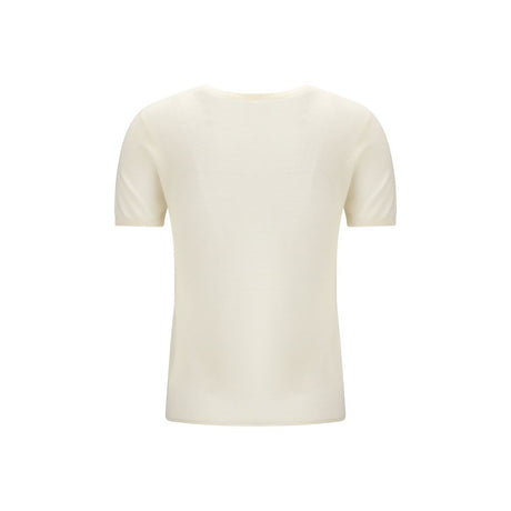Lisa Yang White Cashmere T-Shirt
