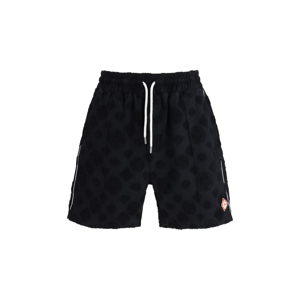 Casablanca Black Cotton Bermuda Shorts