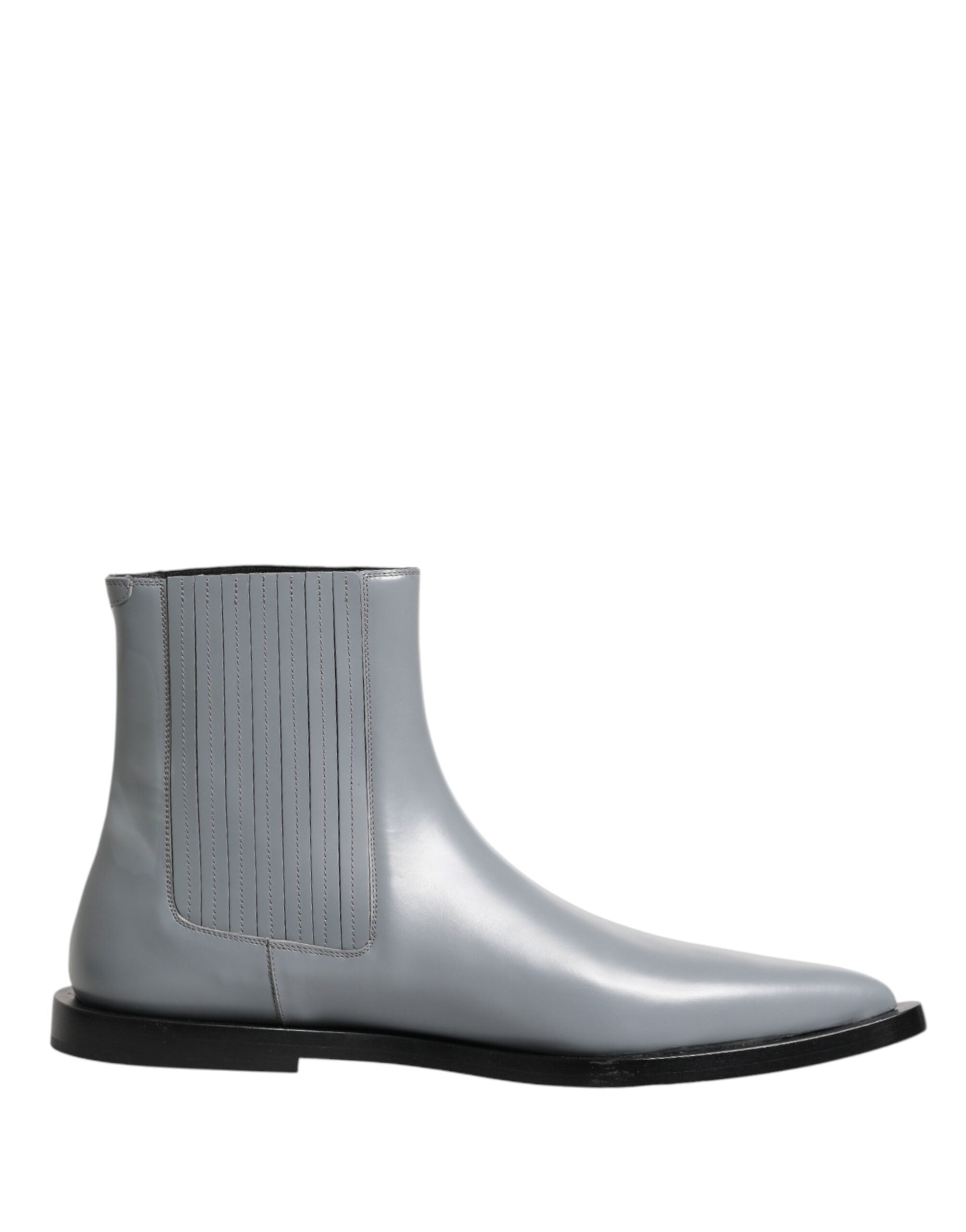 Dolce & Gabbana Light Gray Chelsea Short Ankle Boots Shoes
