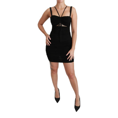 Dolce & Gabbana Black Viscose Cocktail Dress