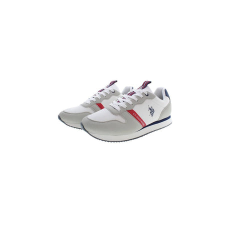 U.S. POLO ASSN. White Polyester Athletic Sneakers